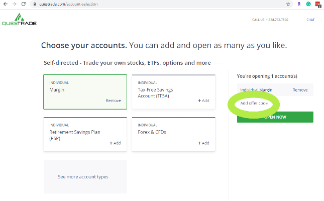How to Claim Questrade Offer Code