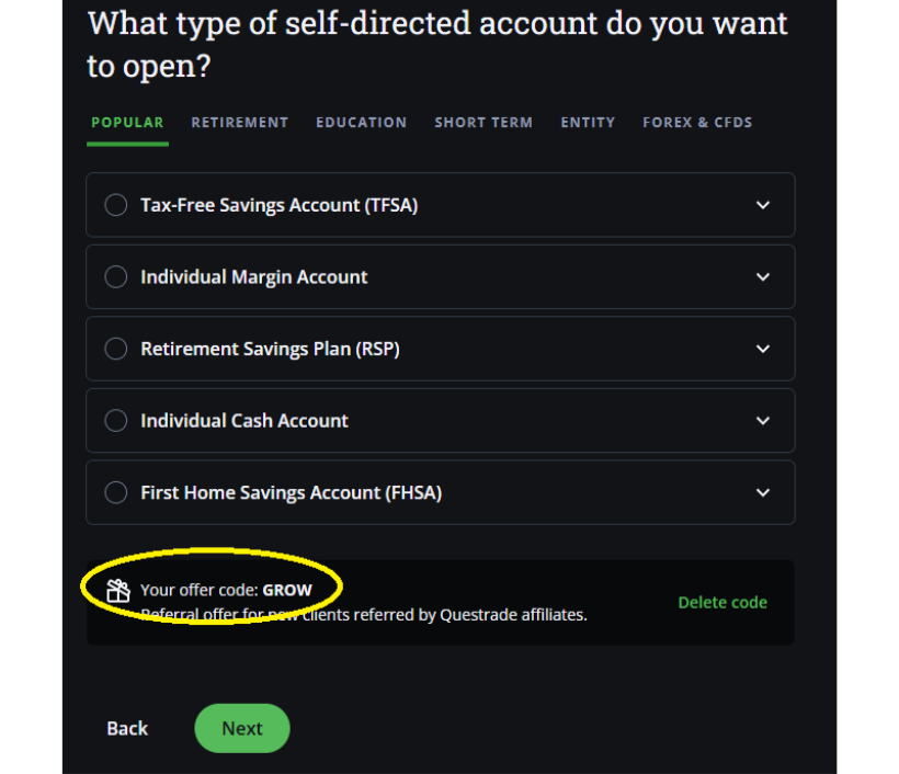 Confirming offer code GROW is claimed