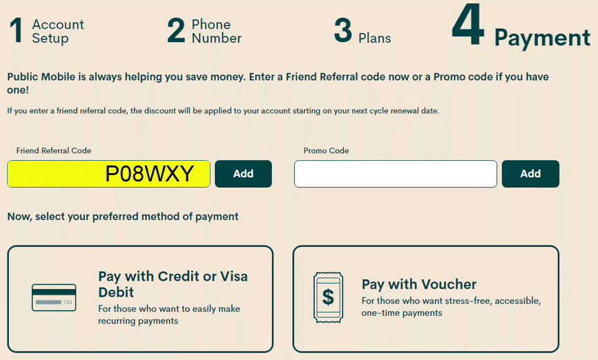 public mobile referral code and promo code